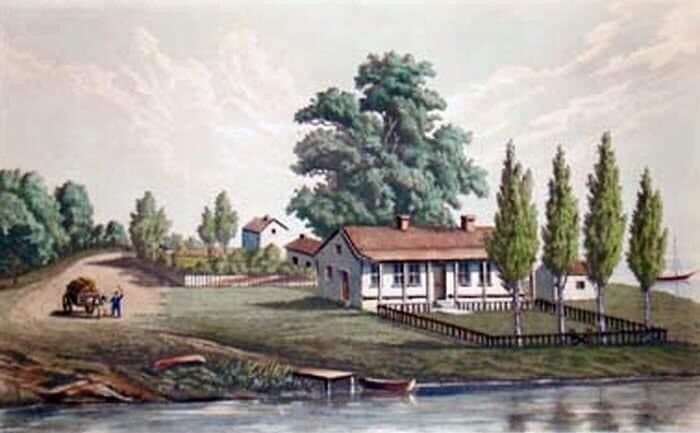 The Kinzie Mansion at the Chicago River mouth