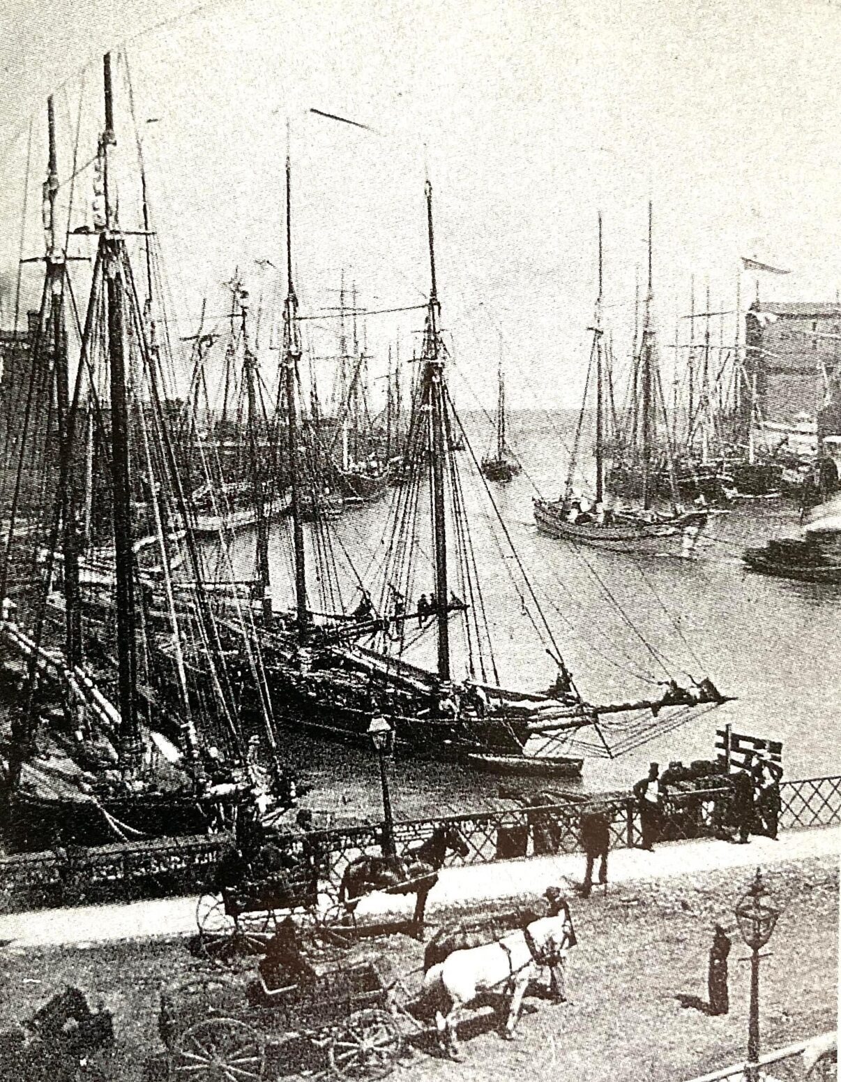 Rush Street Bridge, 1858