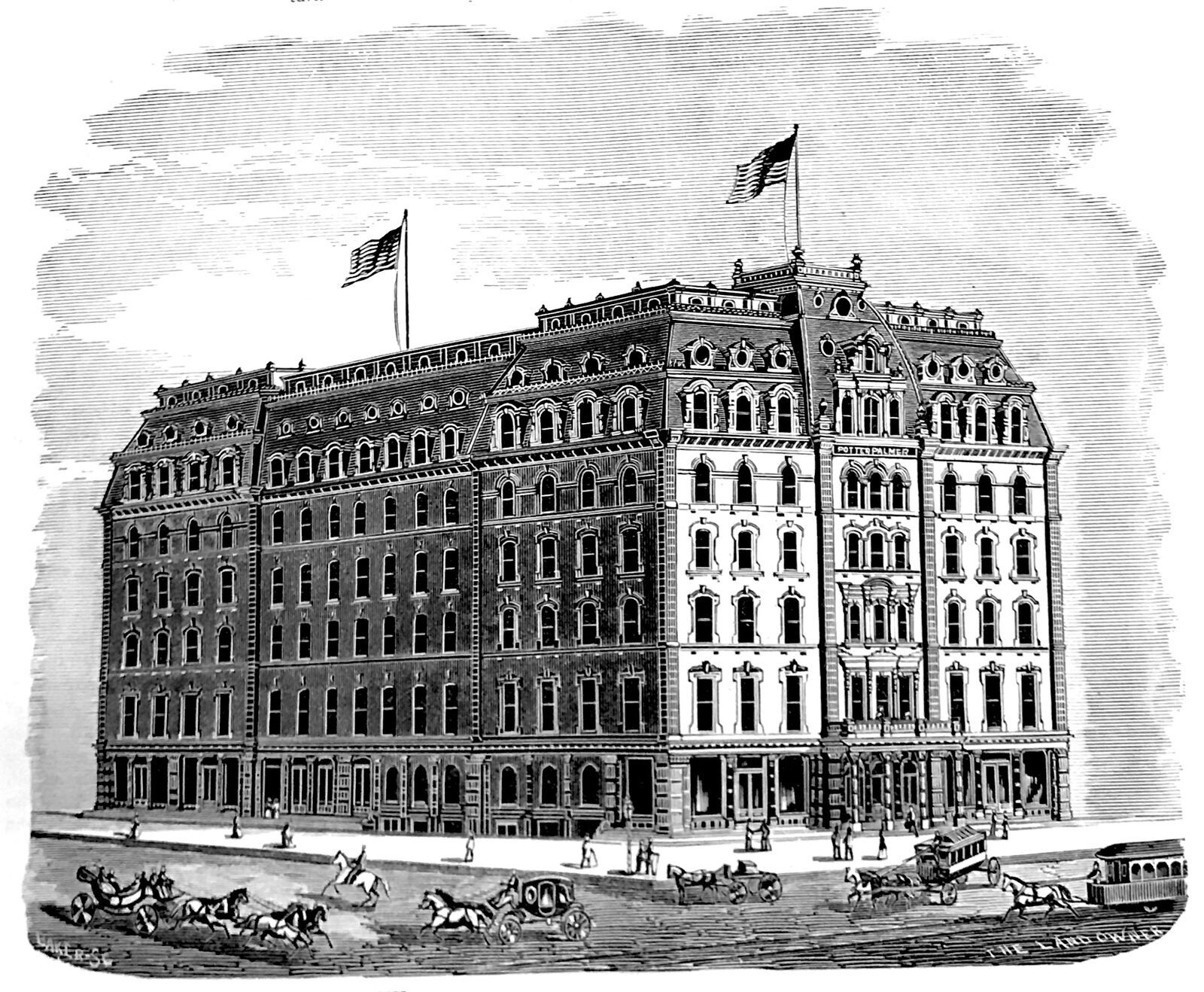 The first Palmer House, opened 1870