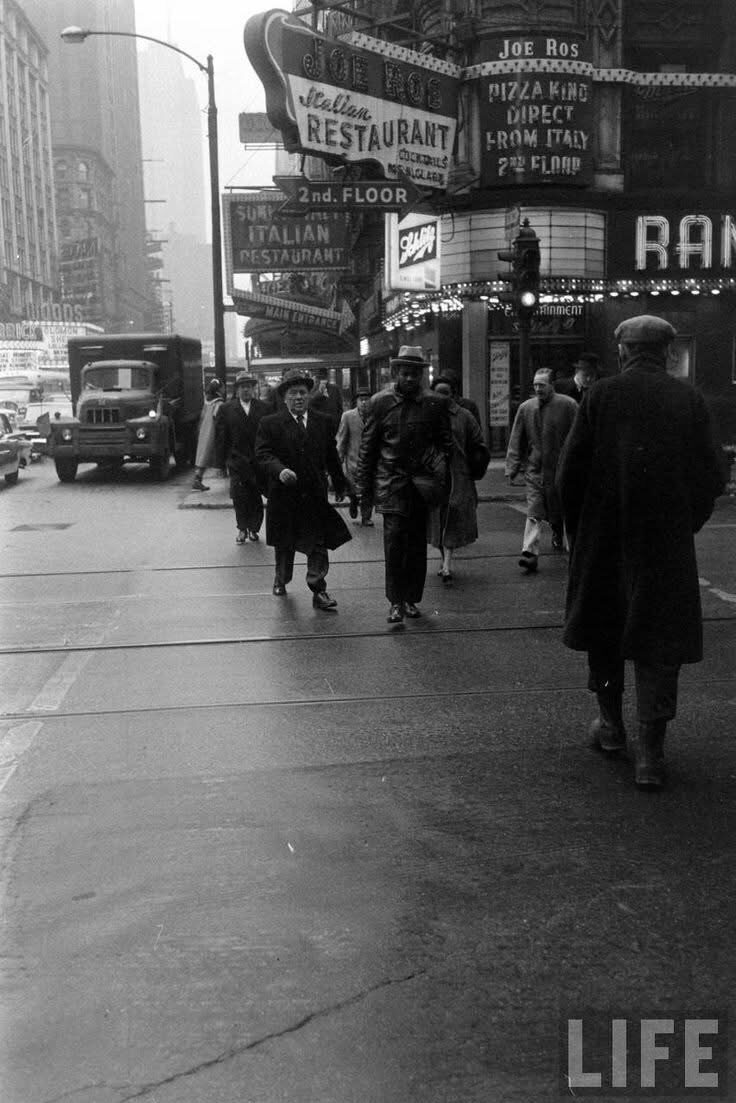 Mayor Richard J. Daley walking to City Hall, 1960