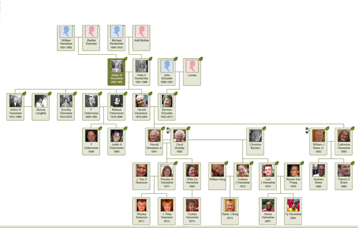 Vanselow Family Trees - William J. Bowe