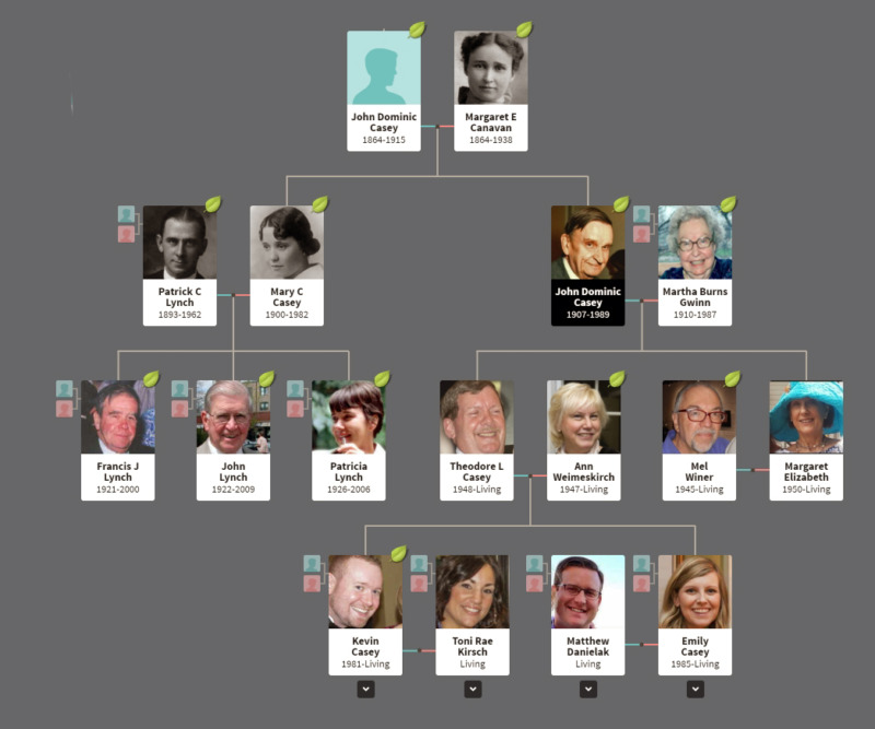 Casey & Danielak Family Trees - William J. Bowe