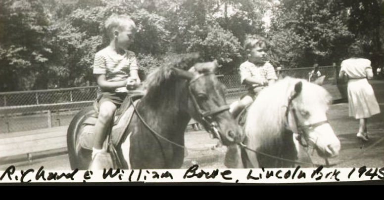 Dick and Bill Bowe on Horses