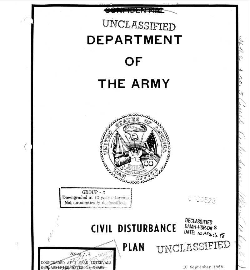 unclassified army civil disturbance plan