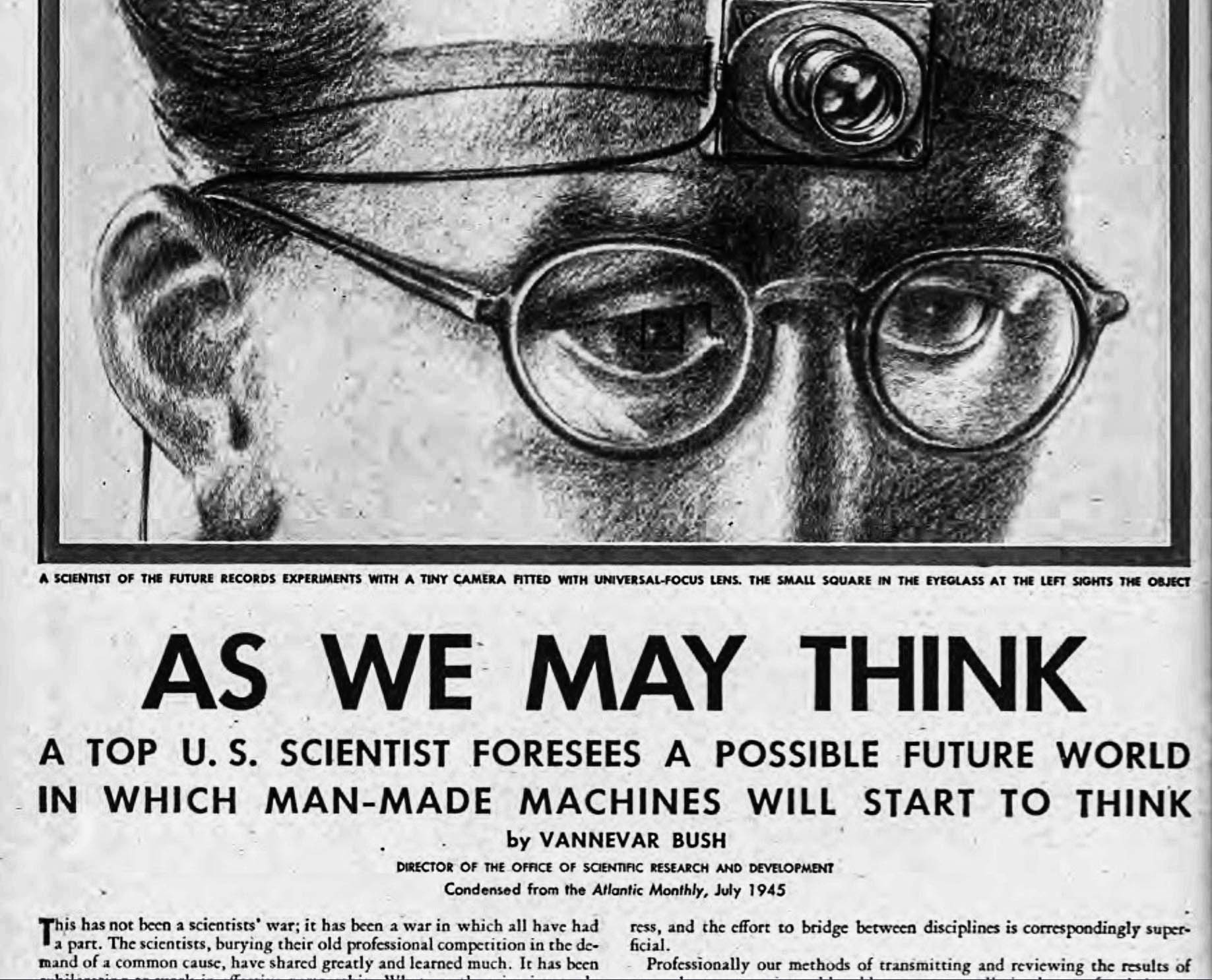 Life Magazine - As We May Think (1945 Atlantic Monthly Vannevar Bush Article