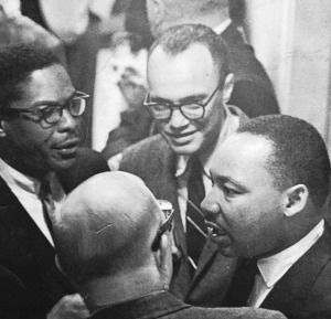 Don Rose with Dr. Martin Luther King, Jr., John McDermott, and Bernard Lafayette 1964