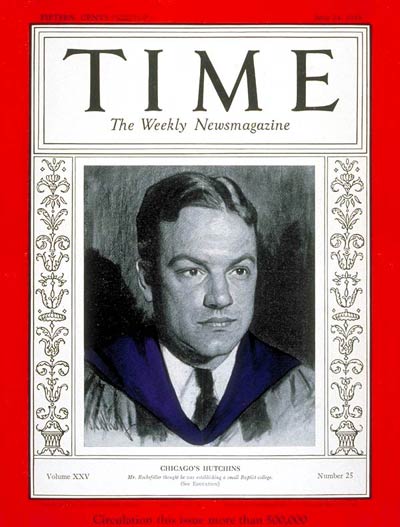 Robert Hutchins, Time Cover 1929