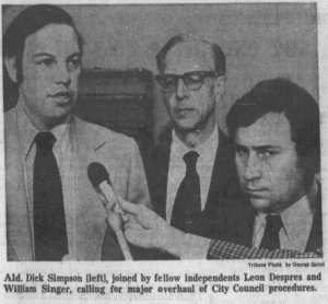 Dick Simpson, Leon Depres, Bill Singer 1973