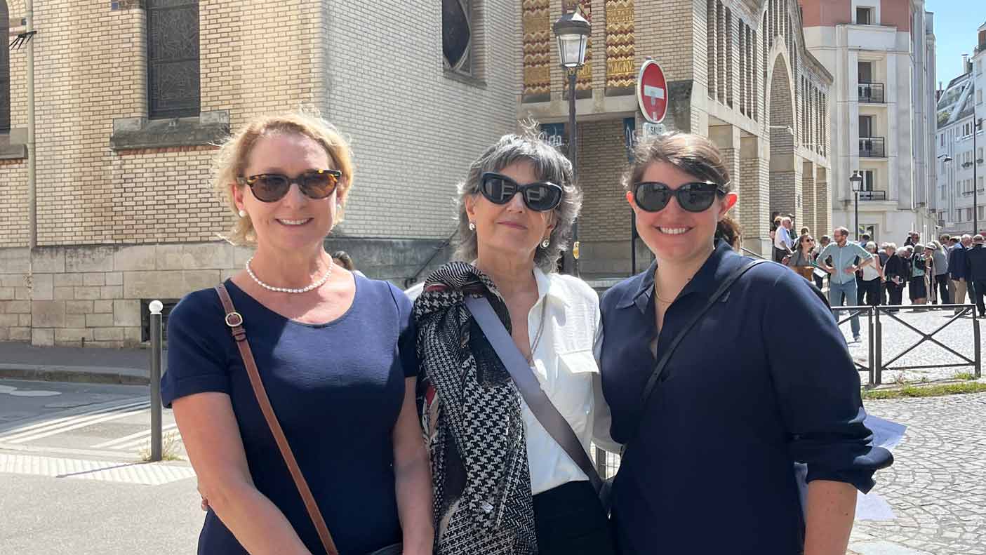 June Bowe, Margaret Casey, and Katie Bowe, Eglise Saint Leon, 1 Place du Cardinal Amette, Paris