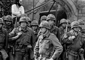 Connecticut National Guard troops at Yale
