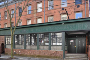 Site of the former George & Harry's Restaurant at 90 Wall Street, New Haven, CT