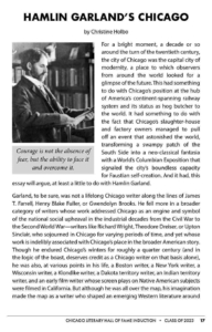 Hamlin Garland's Chicago, Christine Holbo
