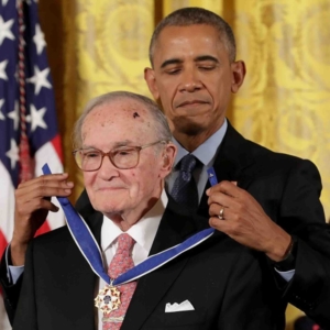 Newton Minow and President Barack Obama