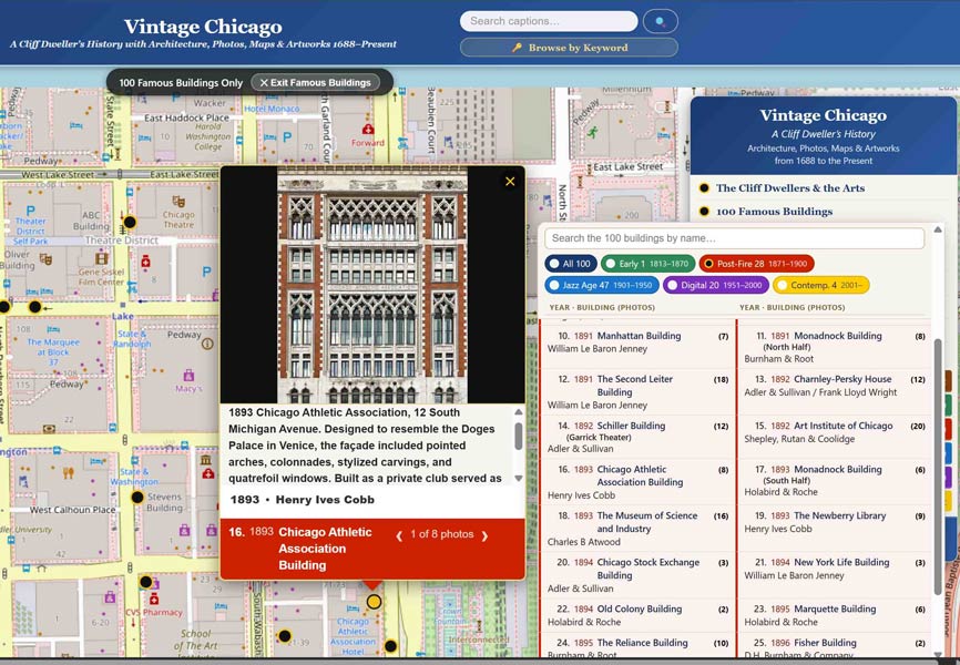 Vintage Chicago Map in action