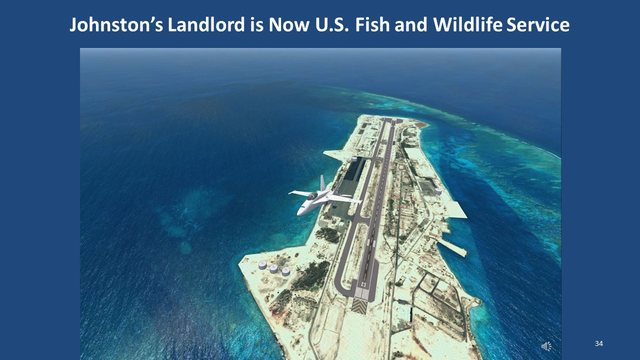 Diapositive 34 : Le propriétaire de Johnston est désormais le U.S. Fish and Wildlife Service